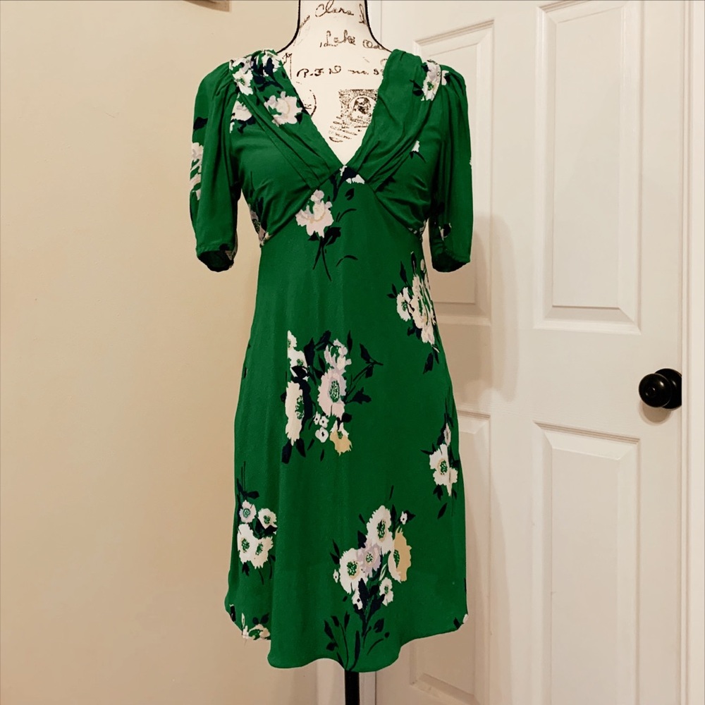 Free People Green Sleeved Dress
